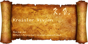 Kreisler Vivien névjegykártya